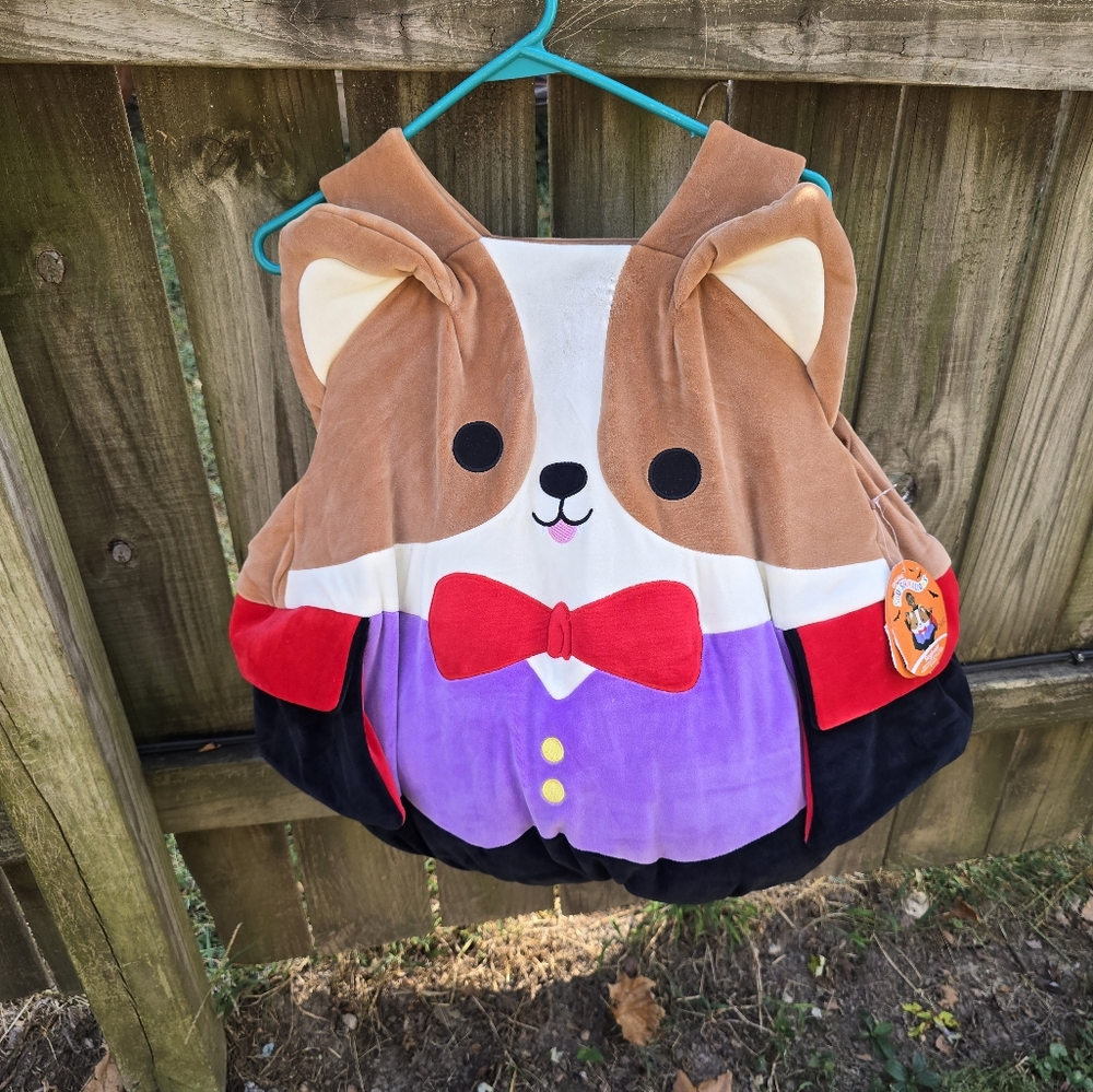 Squishmallows Brown Red Purple Corgi Halloween Costume Vest